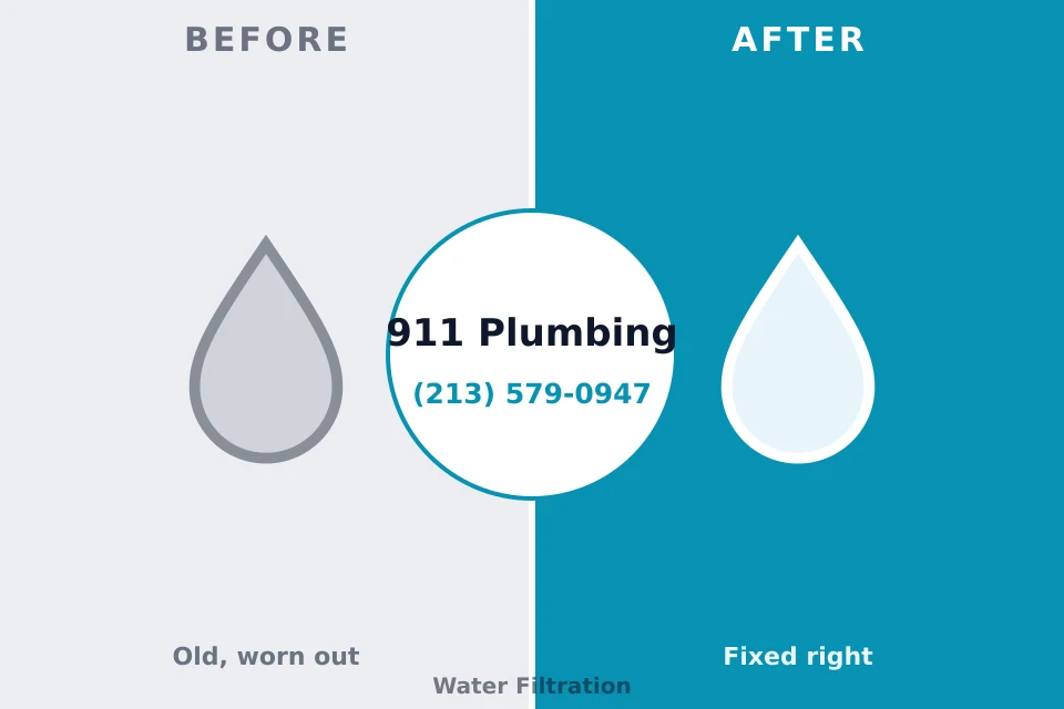 Before and after: plumbing company Dellwood, MN
